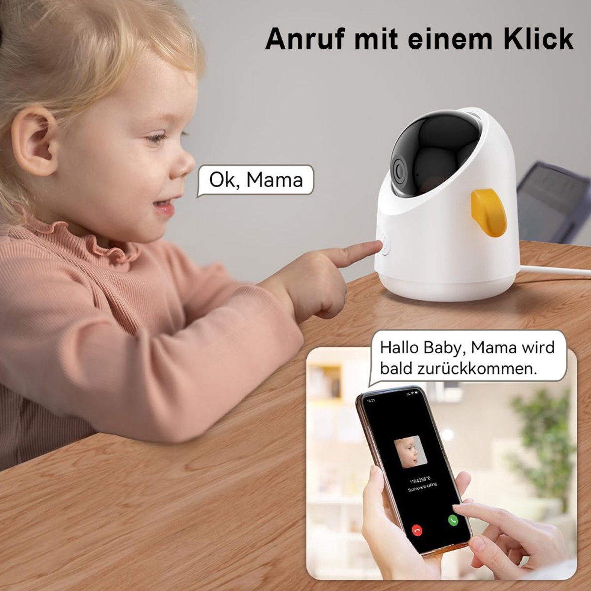 Wifi Baby Monitor - Babyfoon Met Camera 2K 3MPx - Babyfoon met 5 inch scherm - Splitscreen - Full HD Resolutie - Slaapliedjes - Temperatuur - Alexa & Google - Terugspreekfunctie - Video & Audio – foto 5