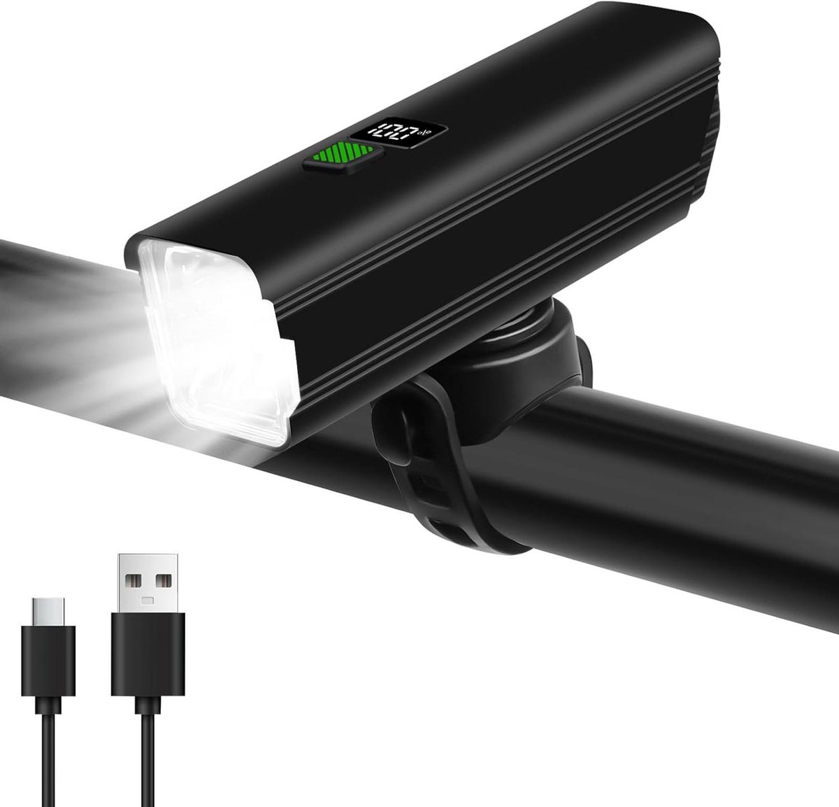 Ronte - Fietsverlichting met Super Heldere Lichtmodi en Type-C Oplaadbaar - Waterdicht en Geschikt voor Racefietsen, MTB en Vissen
