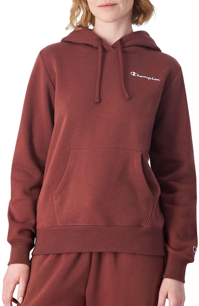 Champion Small Logo Slim Fit Hoodie Dames Bruin