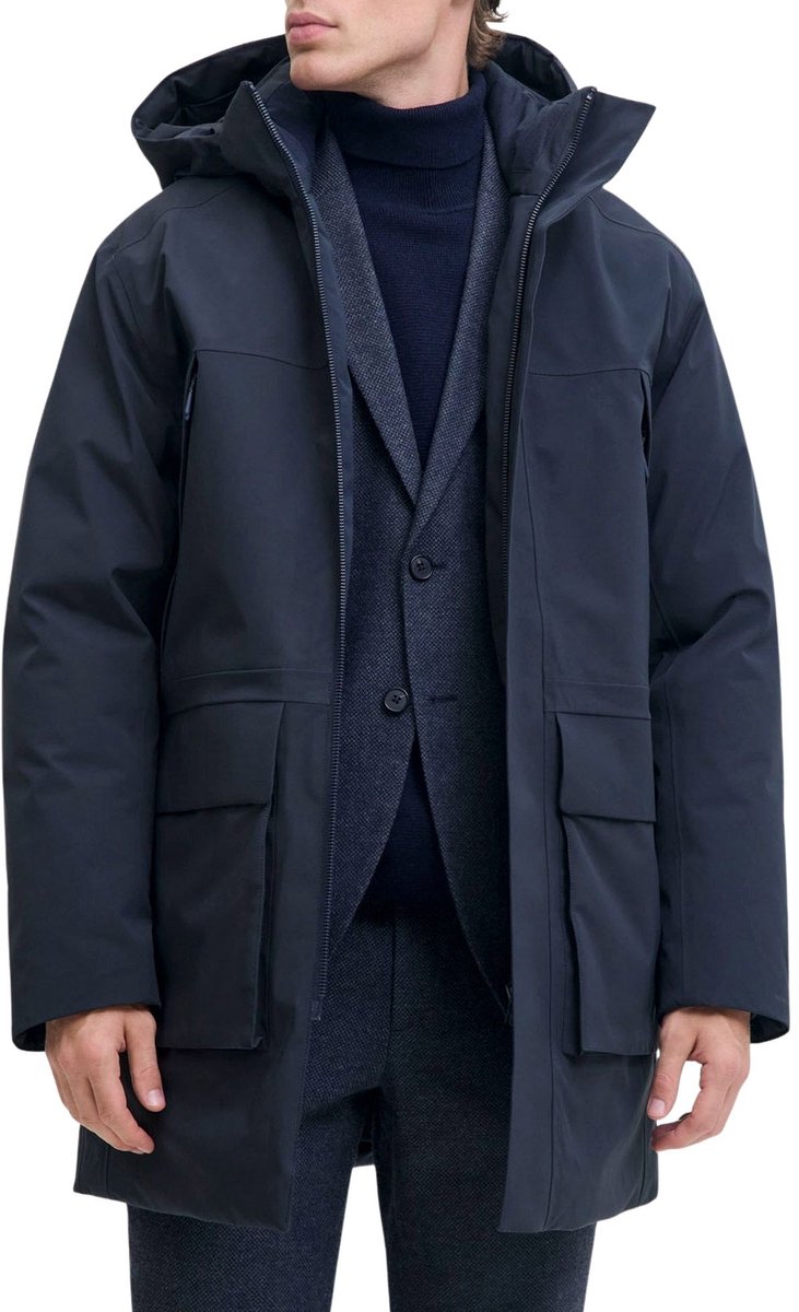 JACK & JONES Herenparka, zwart, L
