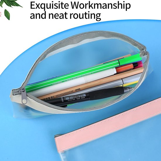 Soul Projekt Eendeneiblauwe doorzichtige etui, make-up reistas