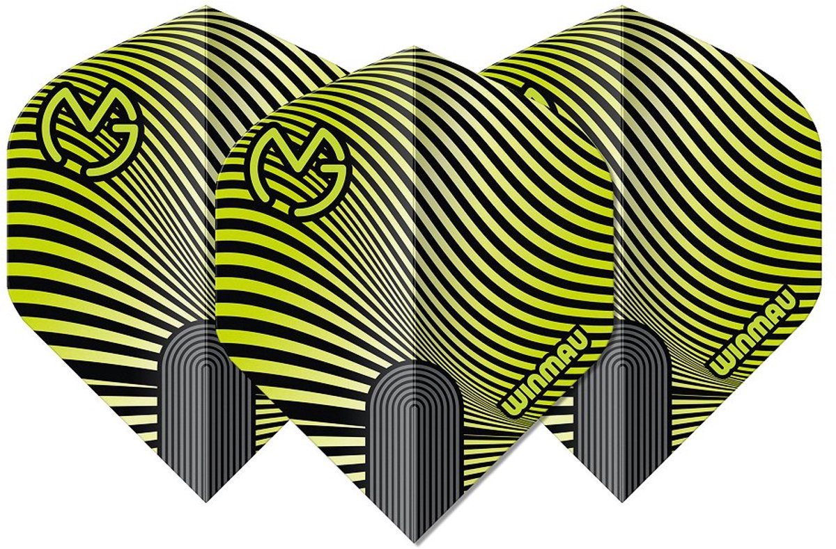 Winmau Michael van Gerwen Prism Delta Black Green Wave - Dart Flights