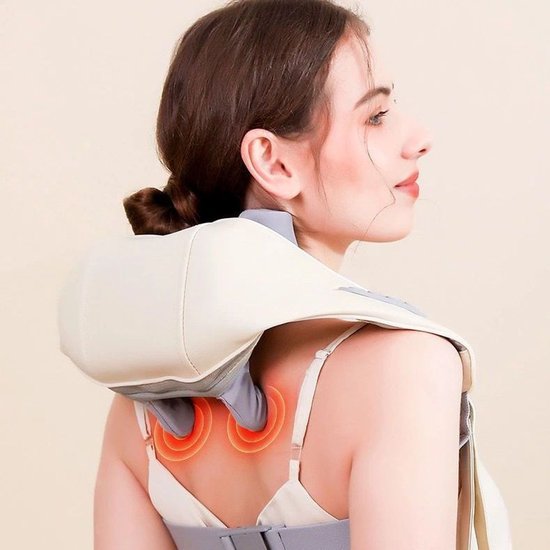 Trapeziusmassager, nek- en schoudermassager, warmtetherapie voor de cervicale wervelkolom, cervicale massage voor thuis, massage, massageapparaat