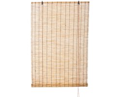 TuinChamp Rolgordijn riet 140 x 220 cm - Rolgordijn buiten en binnen - Rieten rolgordijnen - Natuurlijk rolgordijn hout - Natuurlijke uitstr