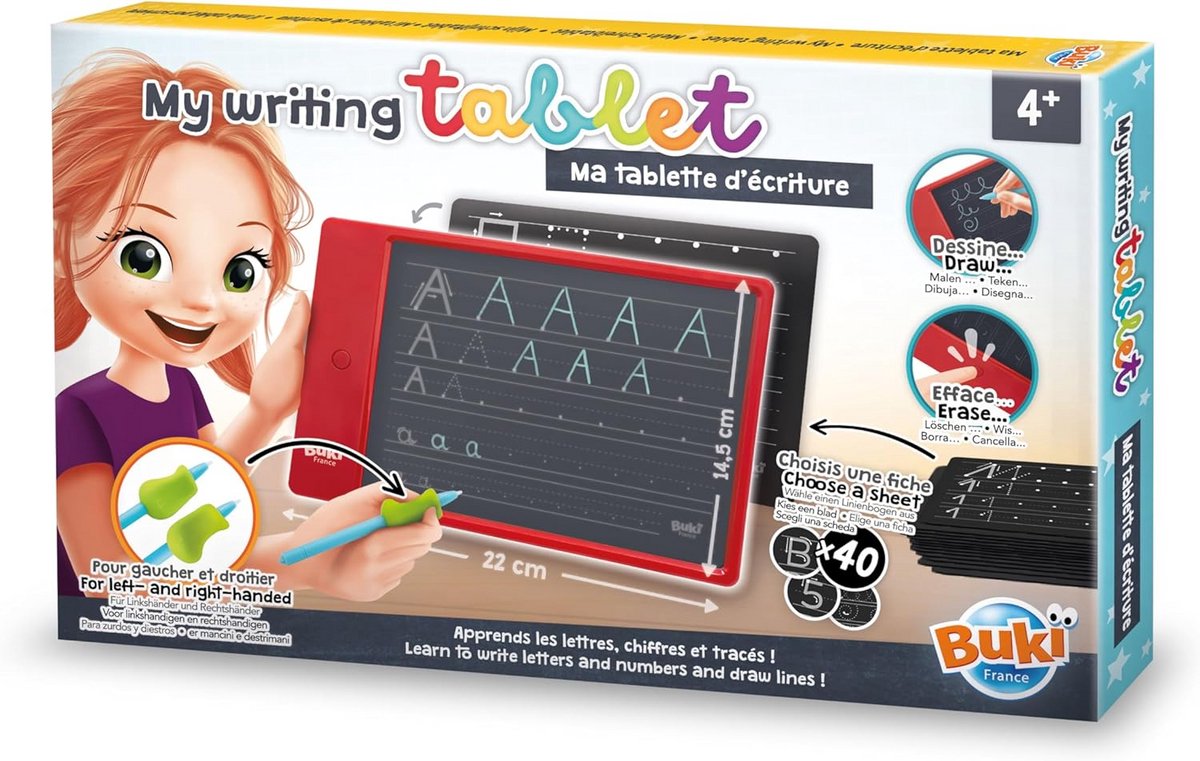 Schrijf- en Tekentablet met LCD Scherm voor Kinderen - Oefenen Letters, Cijfers en Tekenen