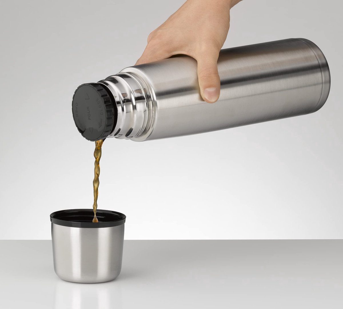 Stunq® Thermosfles van Roestvrij Staal met Handige Draaisluiting en Drinkbeker