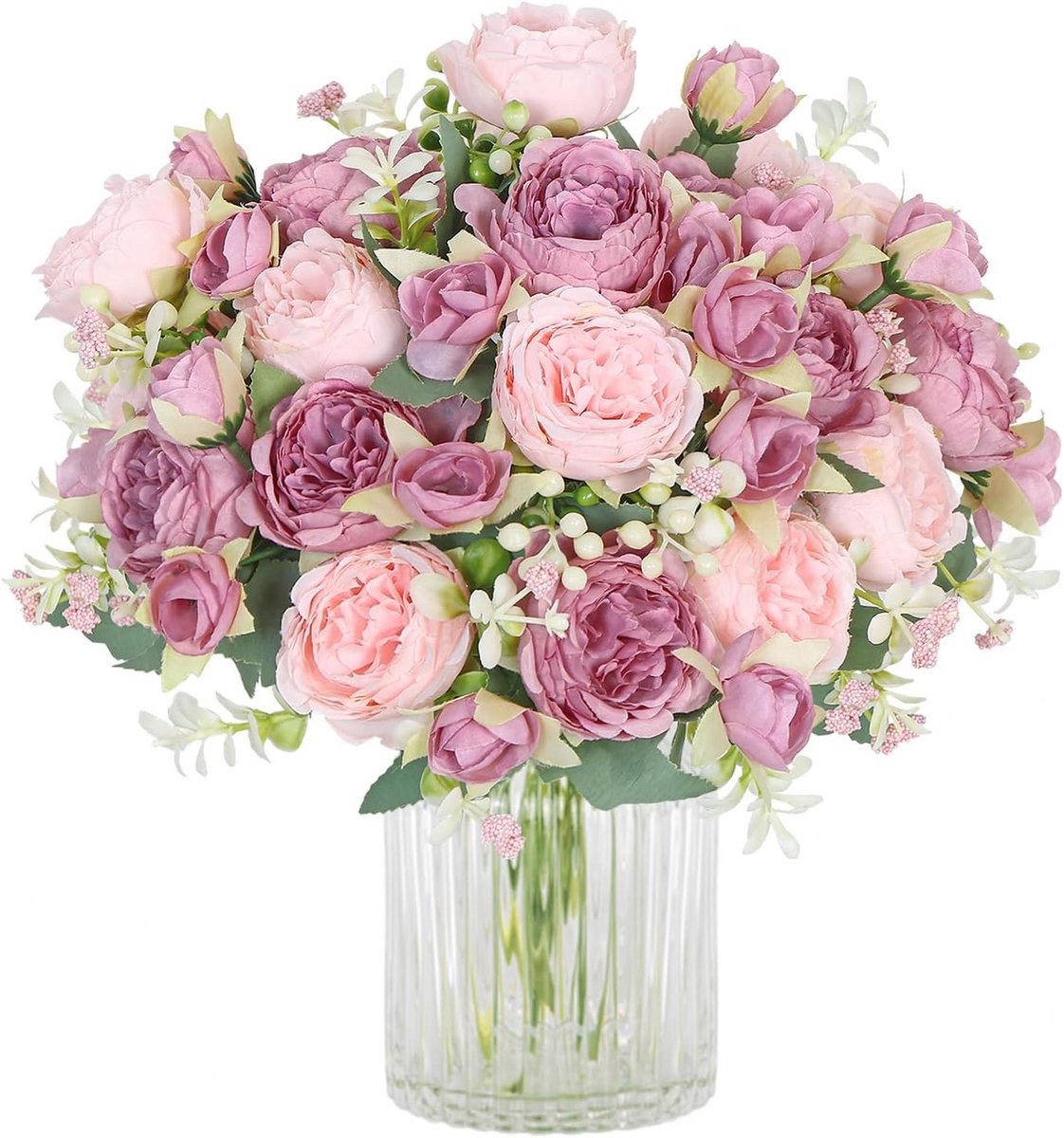 Kunst Pioenrozen Boeketten Zijden Bloemen voor Bruiloft en Huisdecoratie