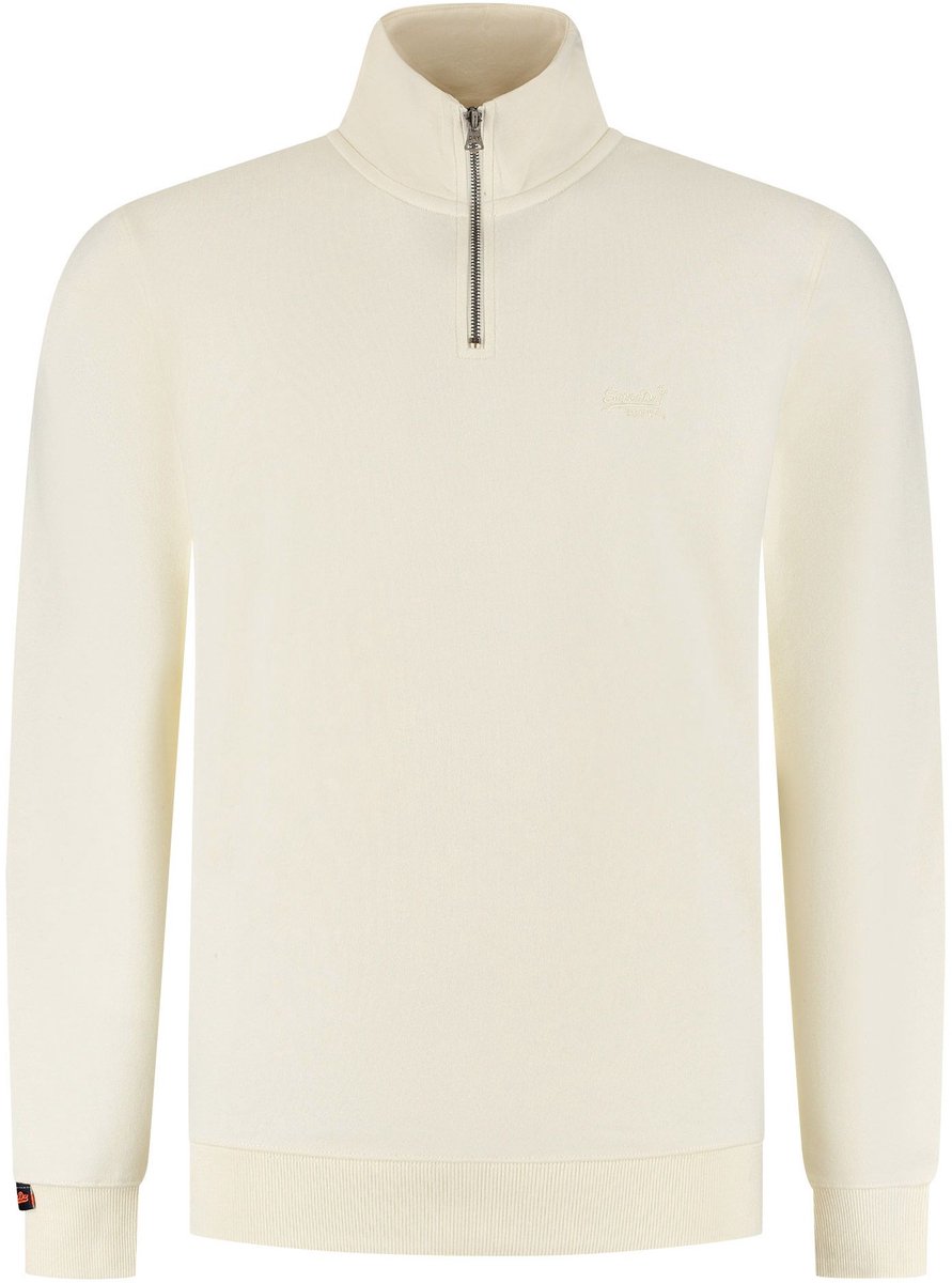 Superdry Essential Logo Henley Half Zip Sweater Heren Wit