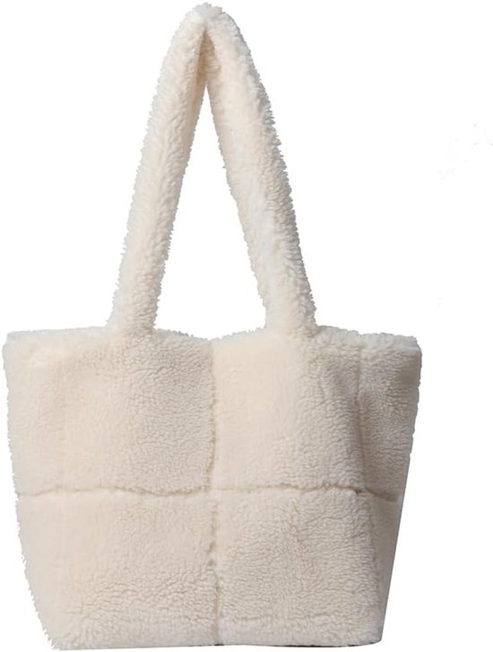 Luxe Pluche Schoudertas Voor Dames Grote Pluizige Handtas Bol 