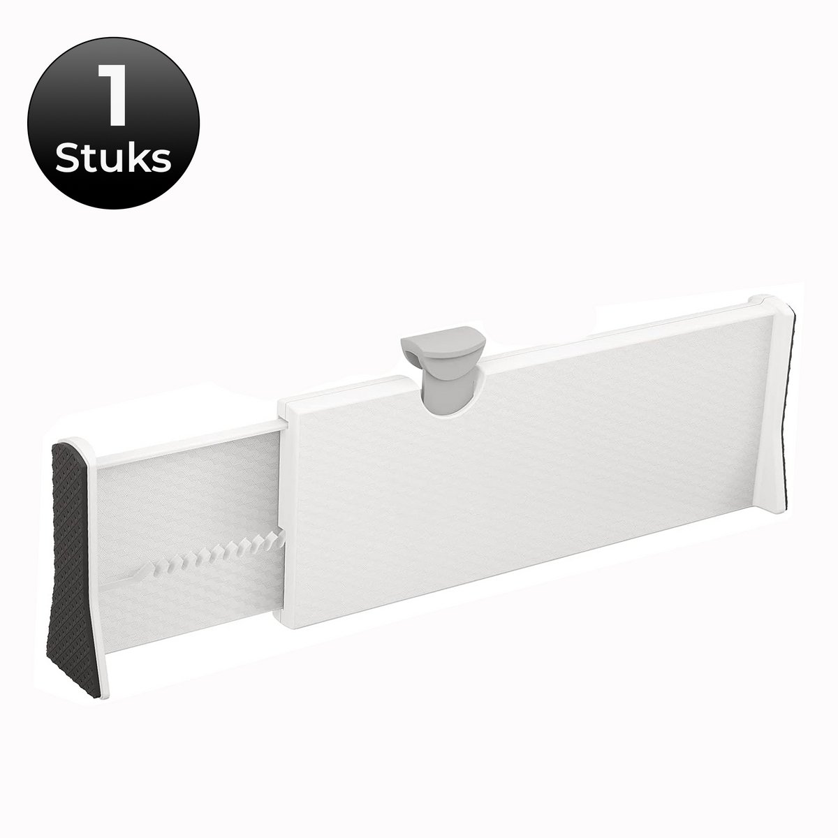 DIVERZA Ladeverdeler – Lade Organizer – Verstelbaar en uitschuifbaar van 37.5cm tot 53.5cm – Voor Kantoor / Keuken / Slaapkamer – Kleding Organizer – Kunststof – Wit