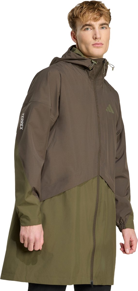 Adidas Terrex Terrex Multi 2 Layer Climaproof Parka Regenjack Heren Groen