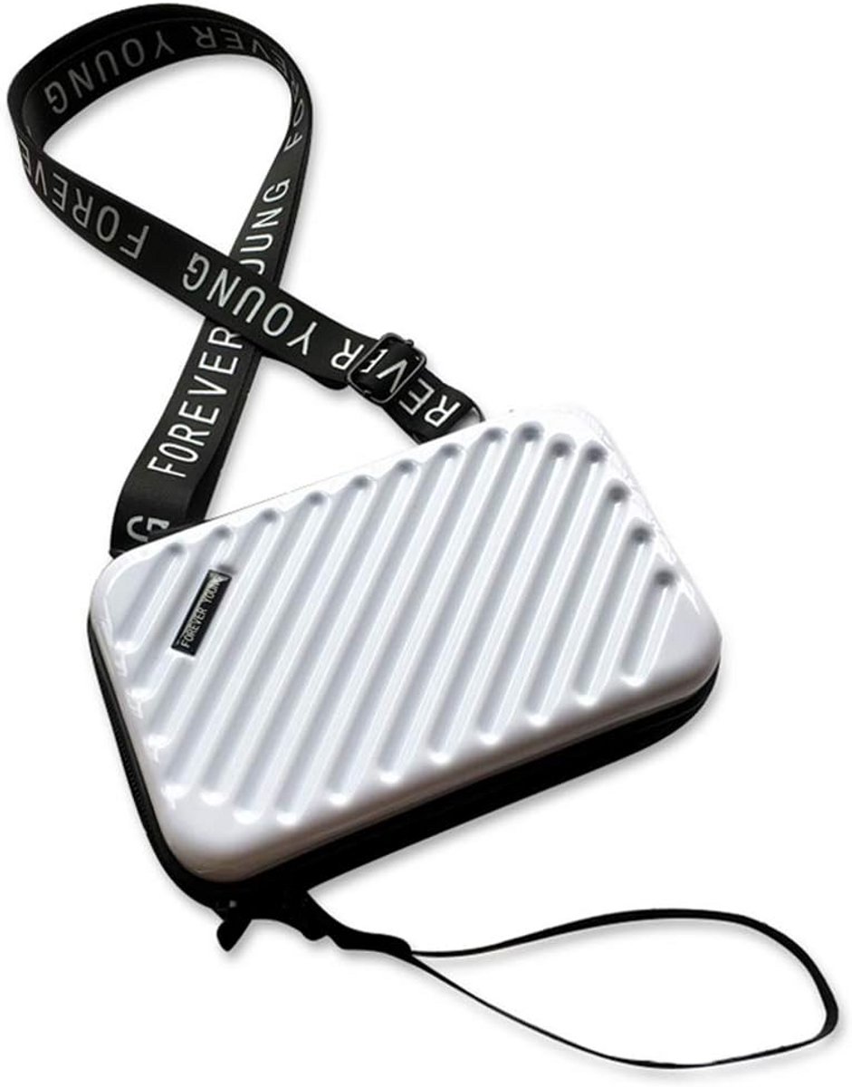 Mini schoudertas dames wit crossbody mobiele telefoon houder ABS PC materiaal