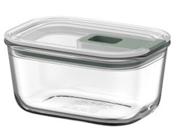 Mepal Glazen Vershouddoos EasyClip - 450 ml - Glazen vershoudbakjes met schuifsluiting - Geschikt voor magnetron. (stoom)oven. koelkast en vriezer - Nordic sage