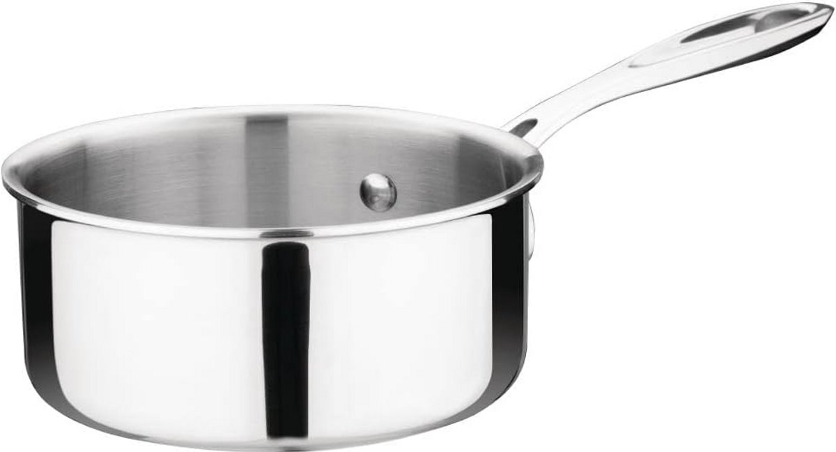 Tri-wand steelpan 1 liter, 24 cm, geschikt voor inductie