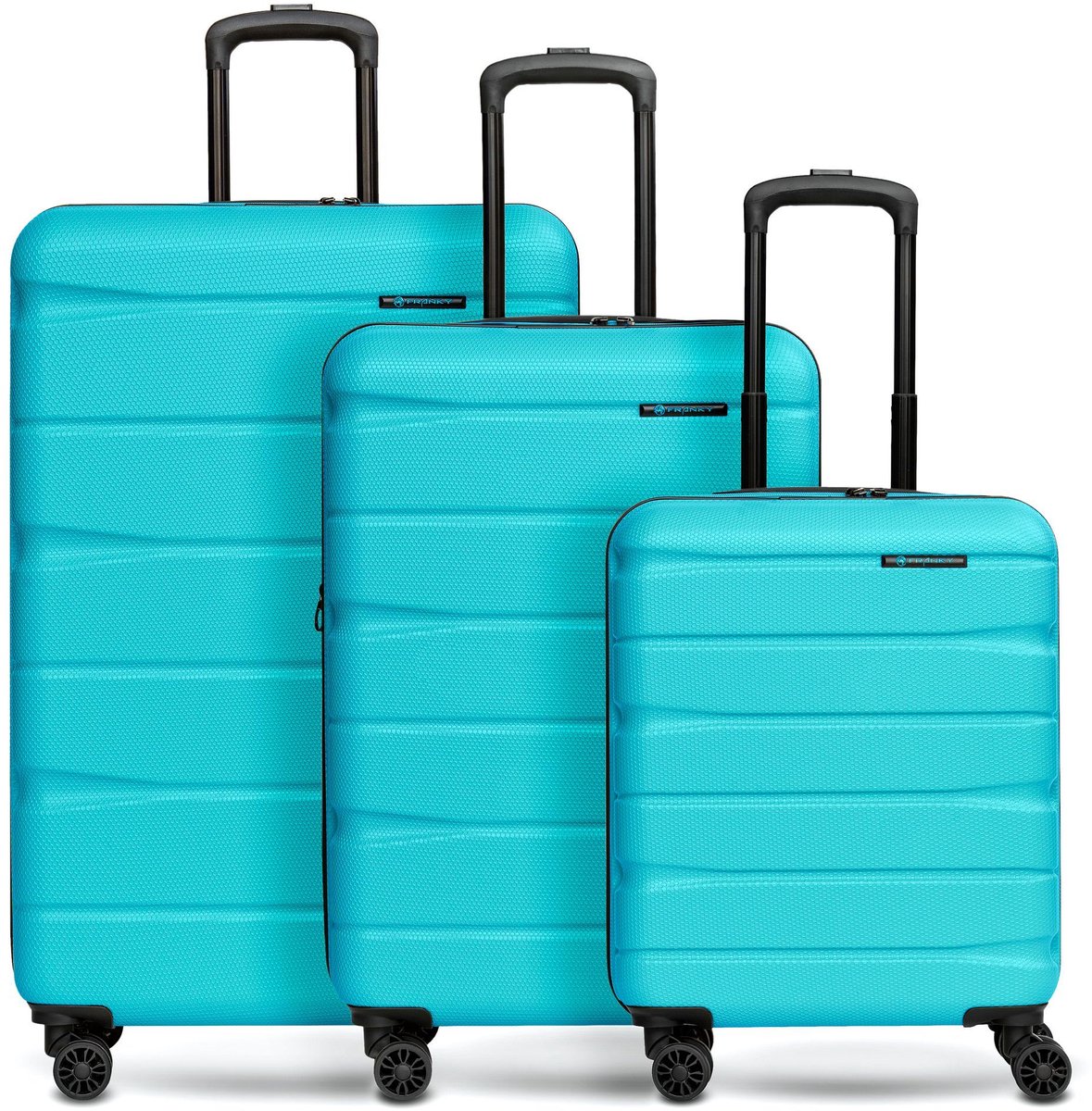Franky Munich 4.0 4 wielen Kofferset 3-delig met uitbreidingsplooi - Harde bagage - TSA slot - aqua dull