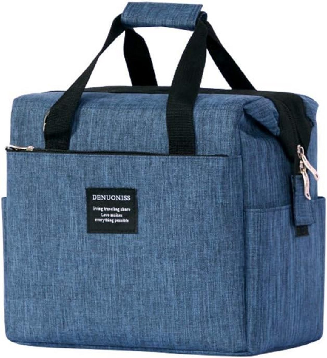 Geïsoleerde Lunchtas voor Werk, School en Picknick - Oxford Weefsel - Blauw