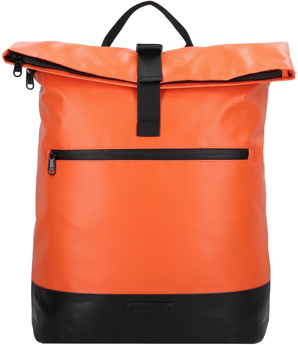 Greenburry Upcycled Tarpaulin Dagrugzak 42.5 cm Laptop compartiment - 41cm (17 duim) - orange-black