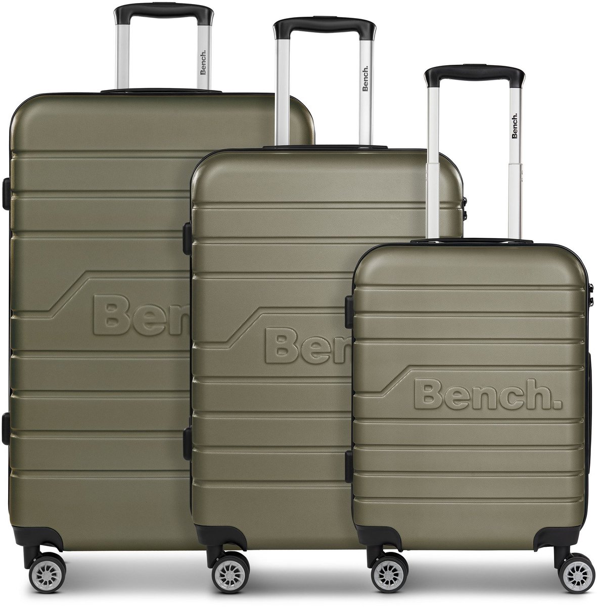 Bench Seattle 4 wielen Kofferset 3-delig - Harde bagage - TSA slot - dark-olive