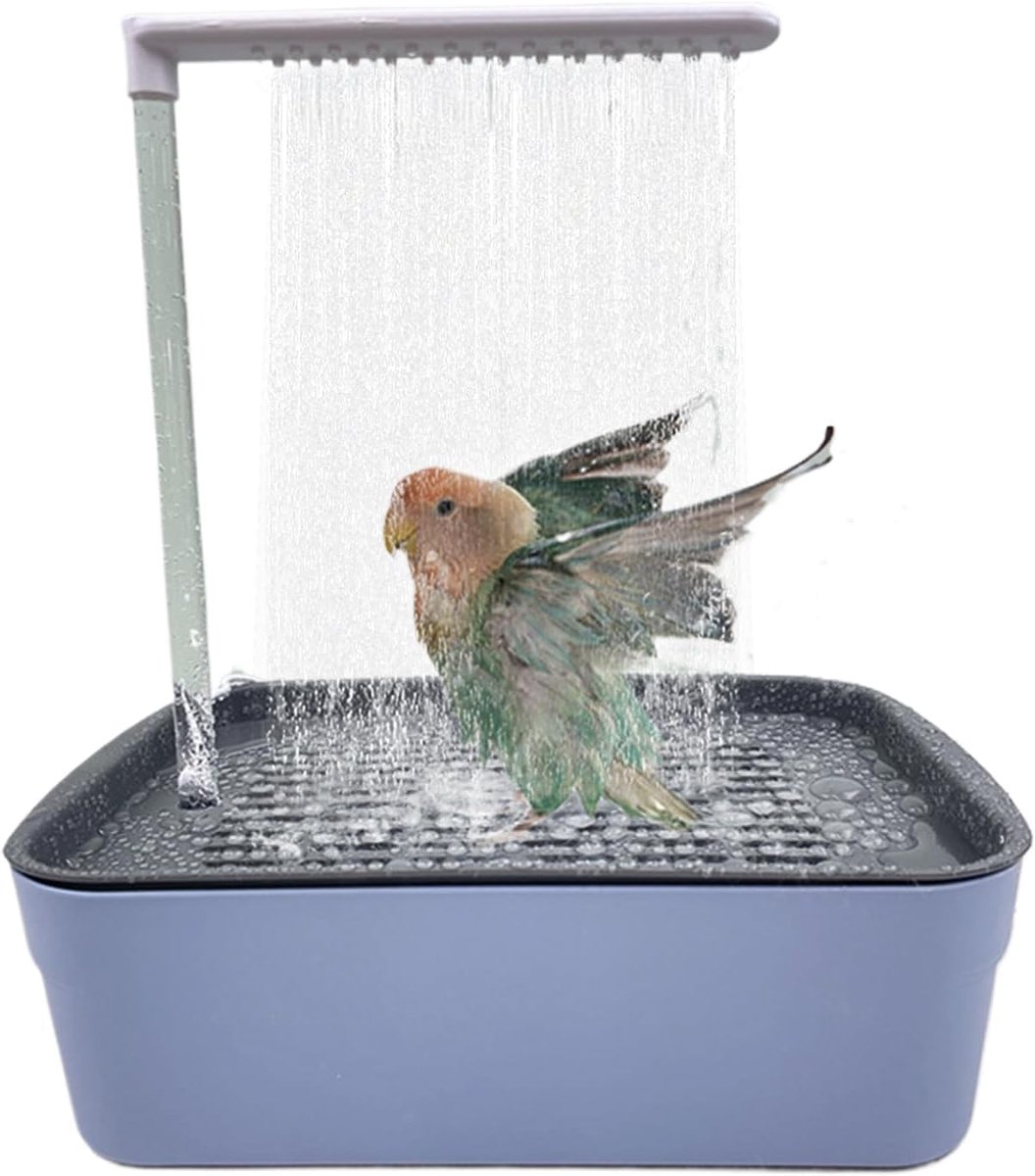 Papegaaien Automatische Badkuip - USB Aangedreven Vogel Douche Fontein - Kooi Integratie Loop Bad Voor Vogels - Kaketoes-Parkieten- Geschikt voor vogels en papegaaien