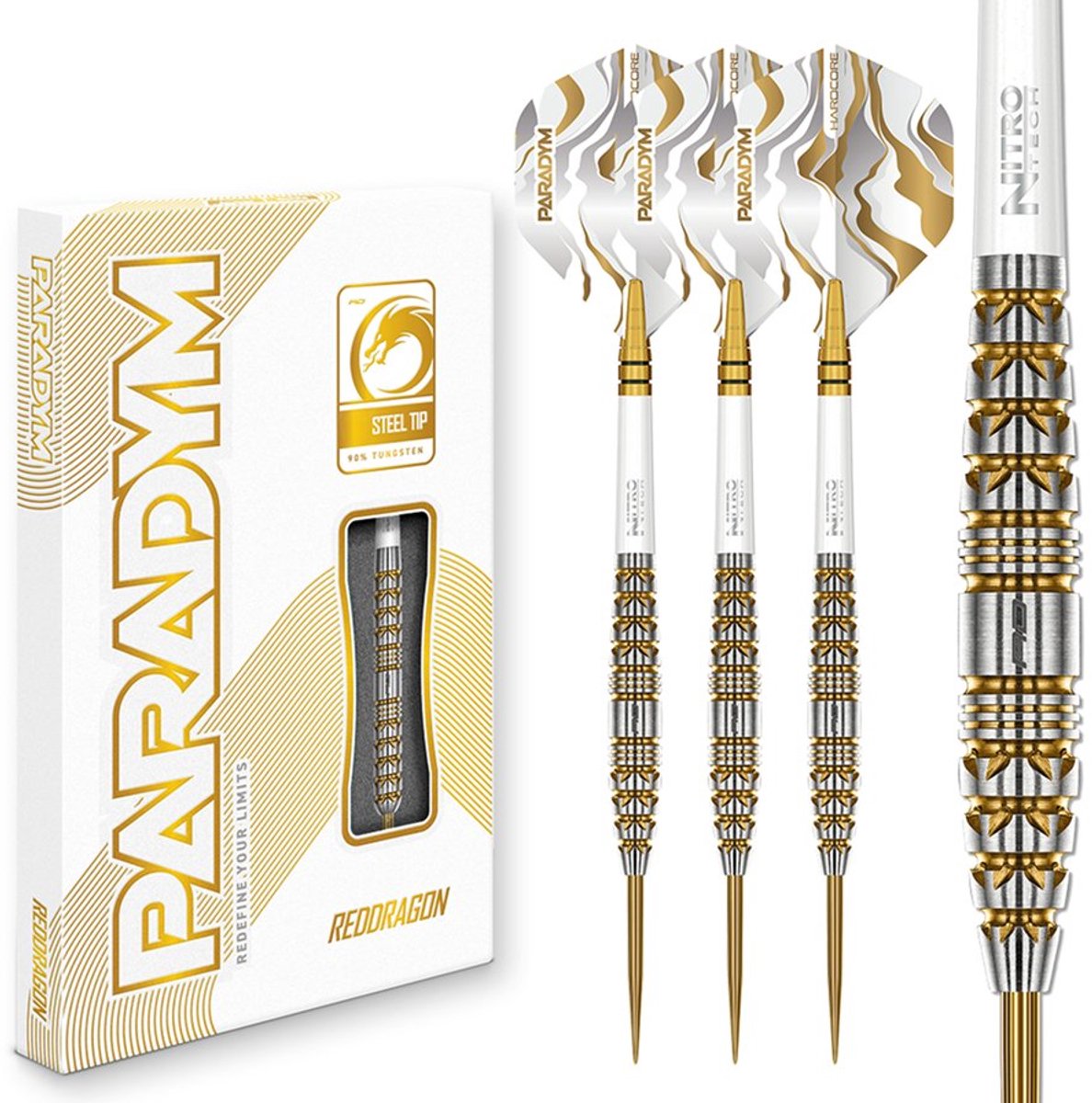 Red Dragon Paradym Gold Torpedo 90% - Dartpijlen