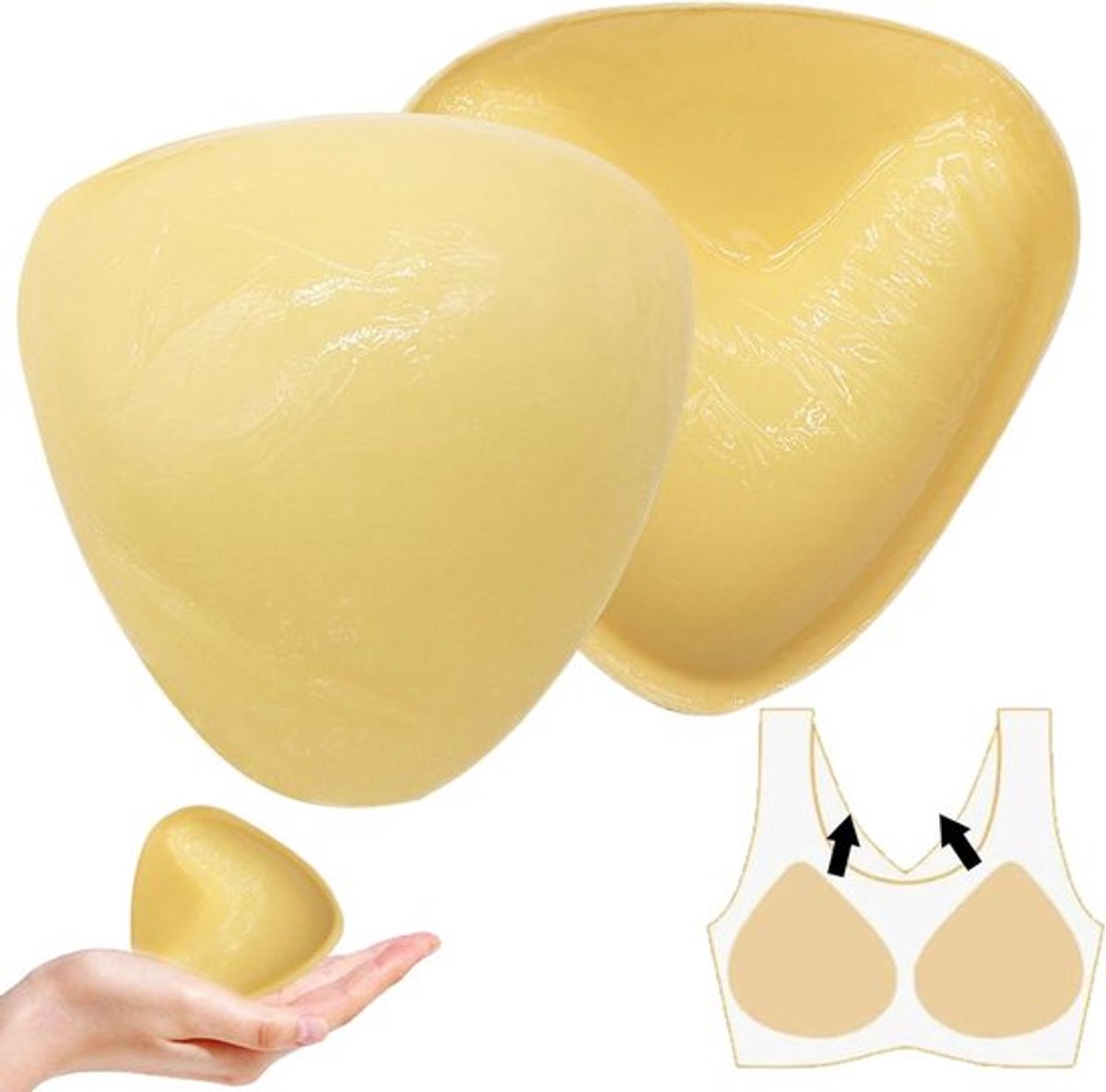 Zelfklevende Push-up-pads en Tepelcovers - Herbruikbaar en Wasbaar - Onzichtbare Beha voor Dames