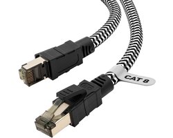 Cat8 Ethernetkabel 30 meter – 40 Gbps – 2000 MHz – S/FTP afgeschermde snelle netwerkkabel geschikt voor internet, gaming, streaming en professioneel gebruik
