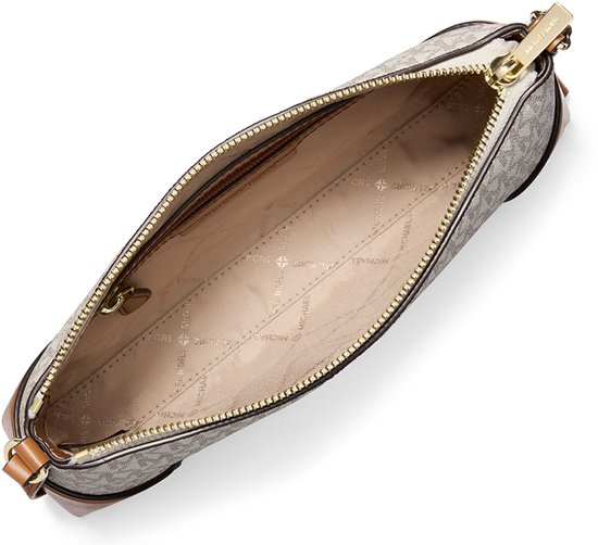 Michael Kors Petit Sac Crossbody / Sac à Bandoulière Femme - Murphy - Imprimé Logo - Vanilla/AcDonker Groenn