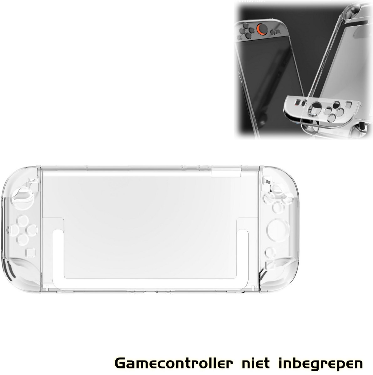1 x Controller Protector - Compatibel met Switch 2 Split Controller, beschermhoes voor pc - Gamingcadeau - Transparante kleur