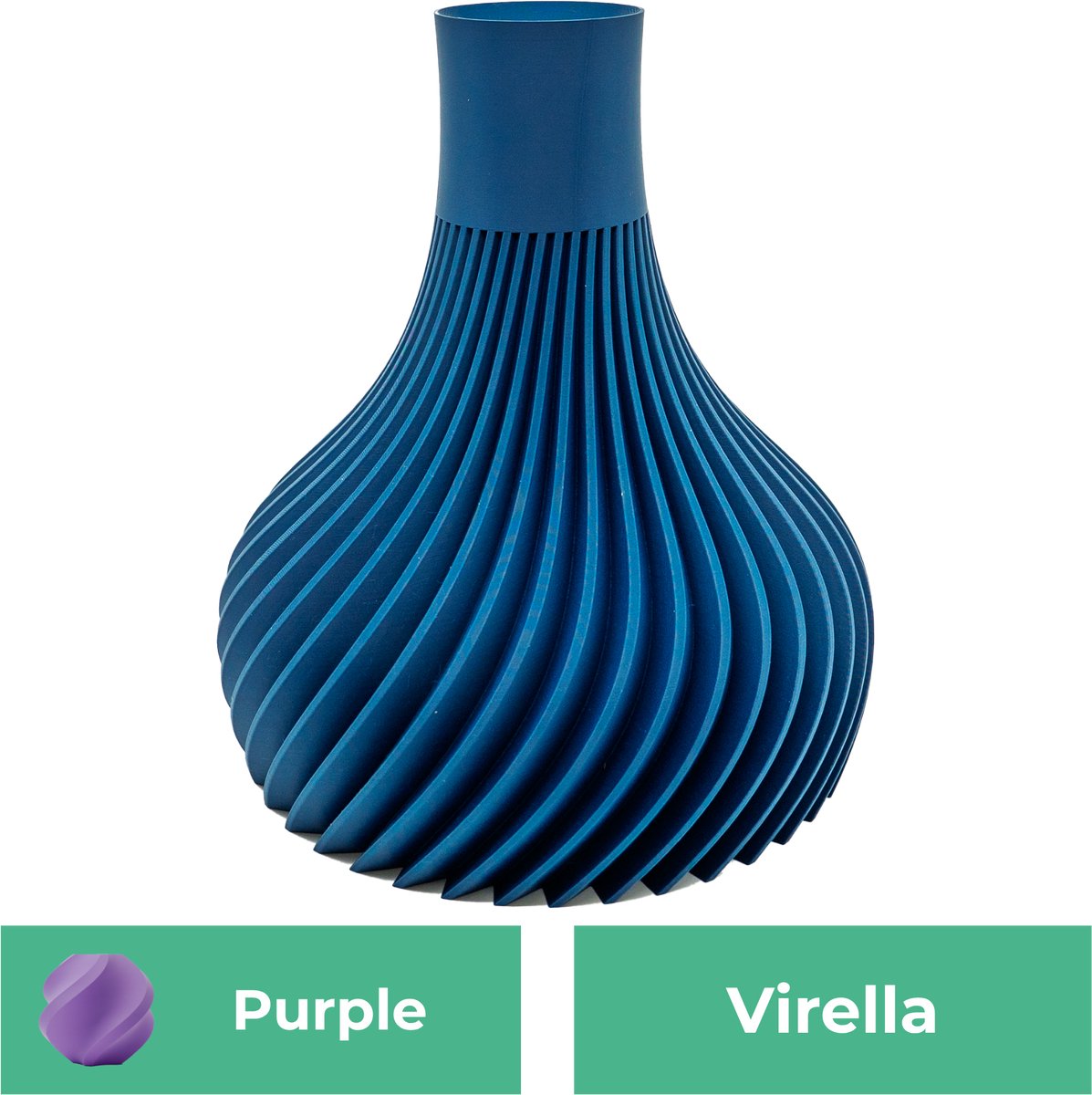 Lovora Virella moderne vaas – Decoratieve vaas - Paars - 3d geprinte vaas – geschikt voor droogbloemen - 34CM