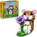 Boîte LEGO Creator 3en1 Mignon Hamster avec une Fleur. Hamster avec une fleur violette.