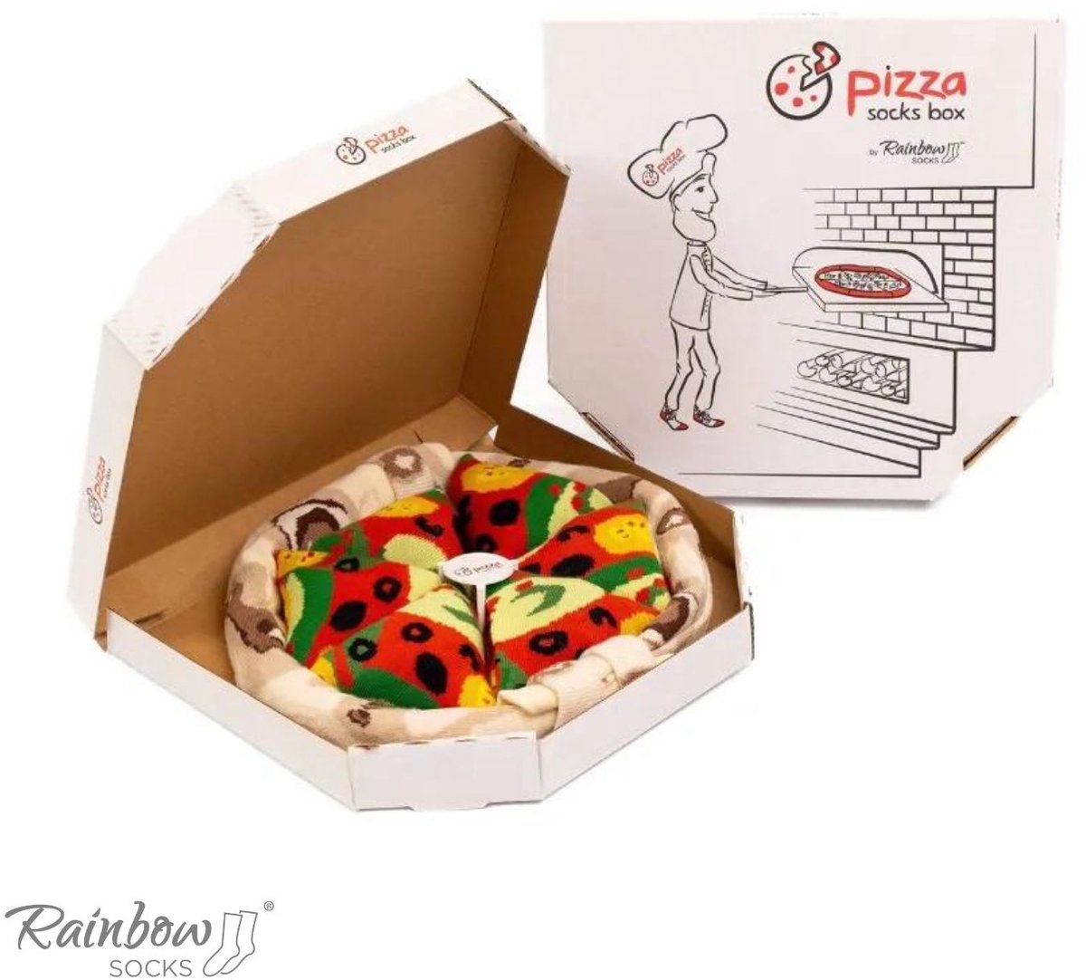 Rainbow Socks - Serie Pizzadoos - Uniseks - 4 Paar - EU 36-40