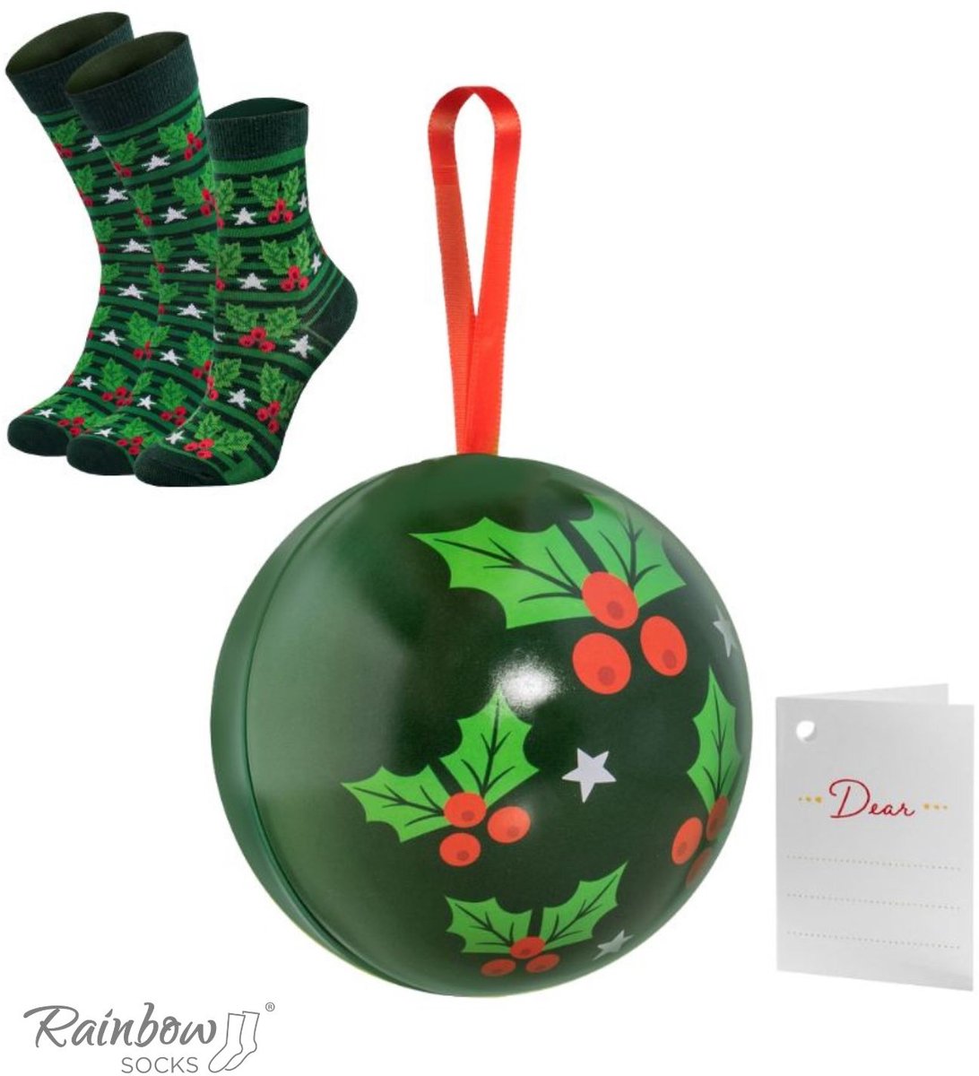 Rainbow Socks - Kerstsokken in Bal - Voor het Gezin - 3 Paar - Comfort en Stijl
