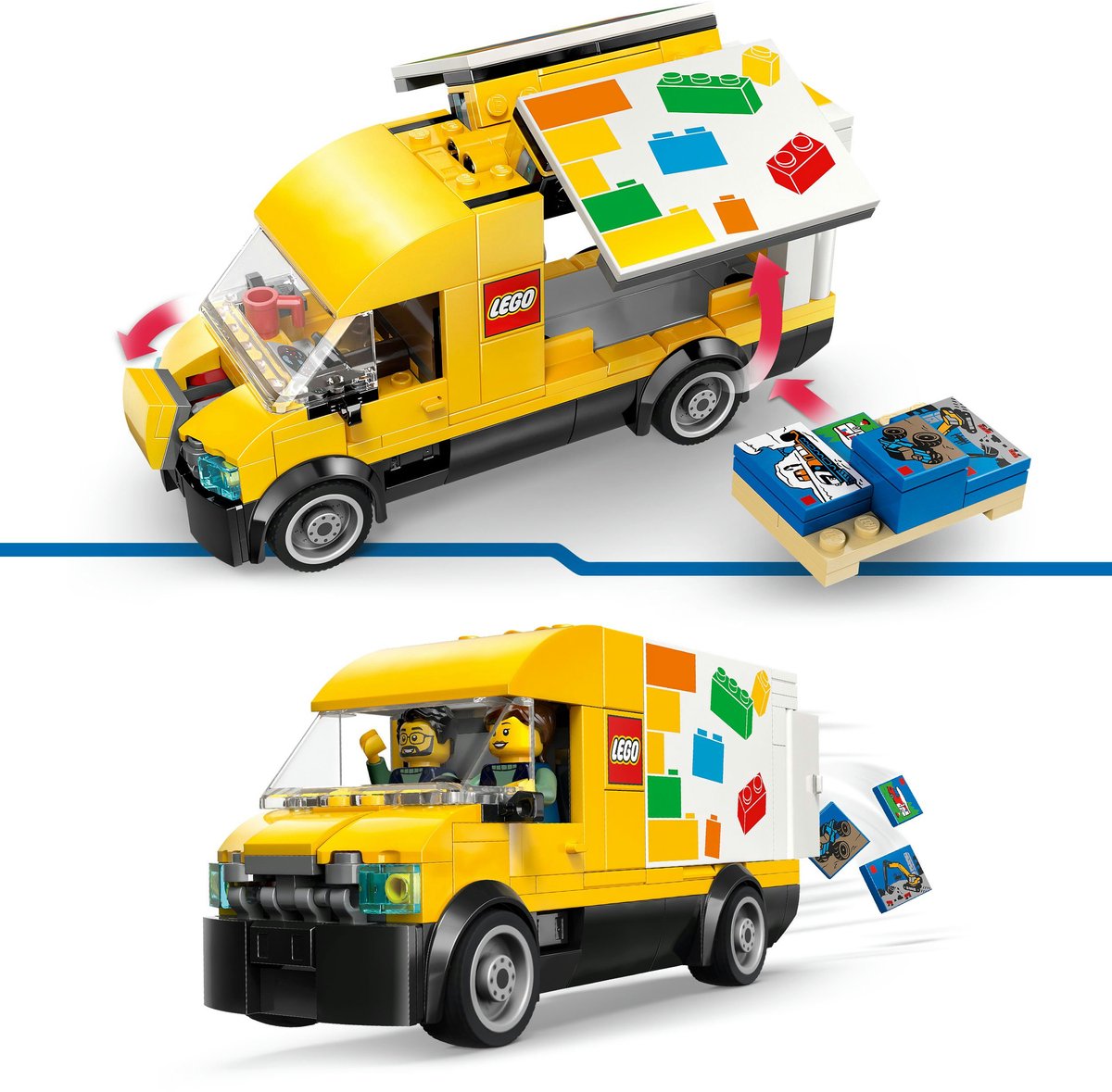 LEGO® City: De LEGO Bestelwagen - Bouw- en Speelset voor Autofans Vanaf 6 Jaar - Met 2 Minifiguren - 60500 — afbeelding 4