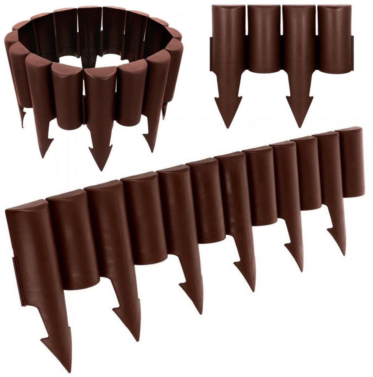 Vilde - Tuinpalisade - Bruin - 2,5 m - 10 Delen