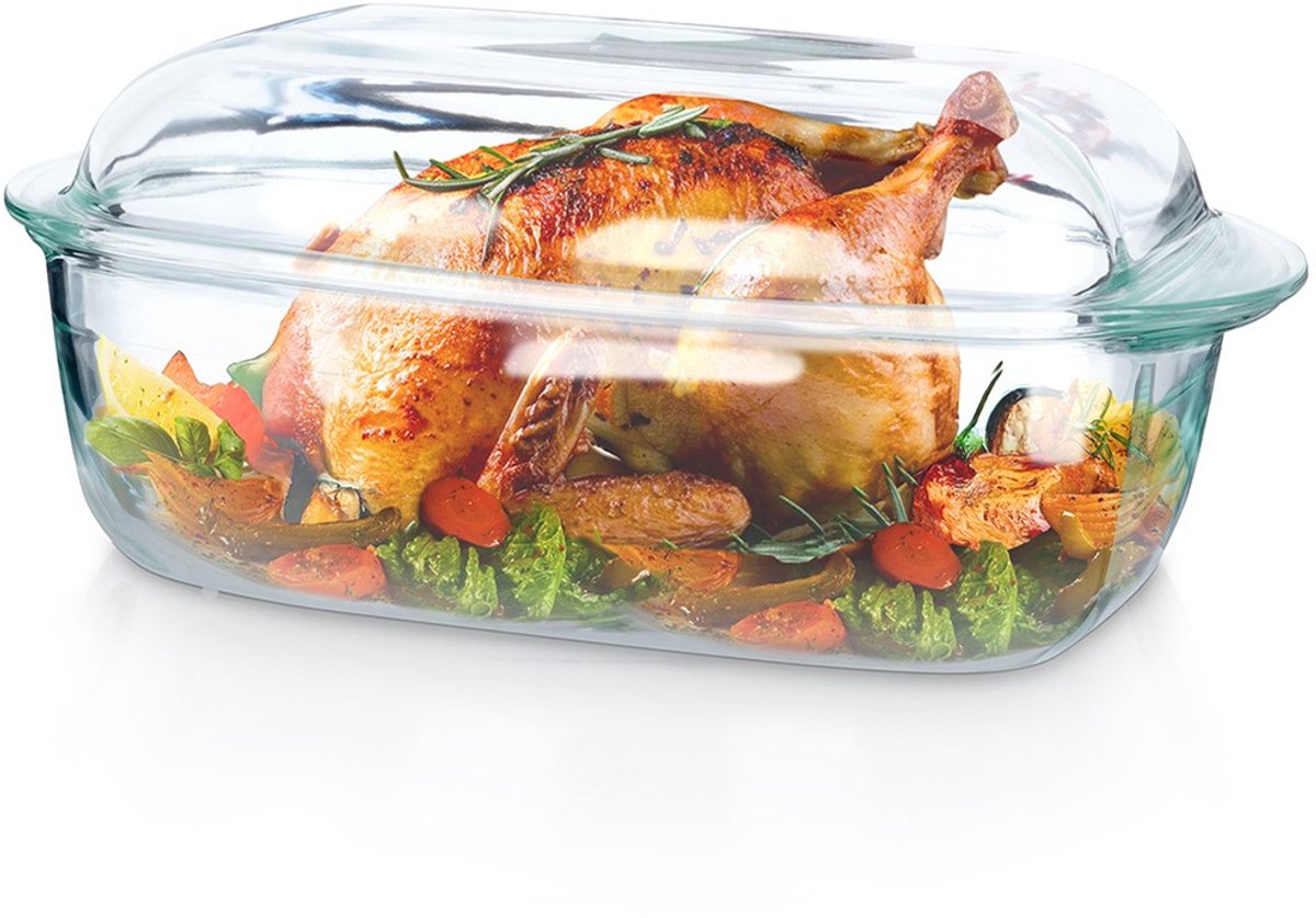 Vilde - Ovenschotel met Deksel - Glas - 3L en 1,5L - Hittebestendig