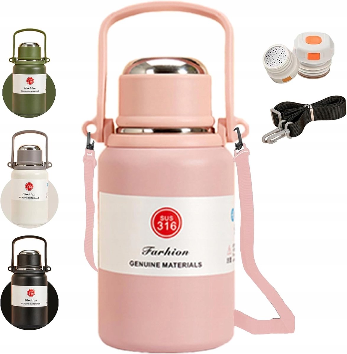 RVS Thermos Fles Baby 900ml met Mok - Ideaal voor Onderweg