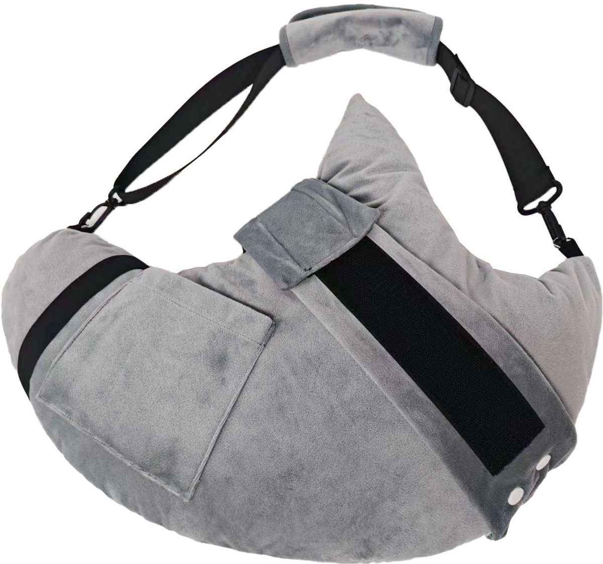 Kussen - Slaapkussen - Schouderoperatiekussen - Met zakje - Draaibaar manchetkussen - 46×43×14 cm - Geschikt om te slapen - Essentieel voor schouderoperaties - Draaibaar manchetkussen - Grijs