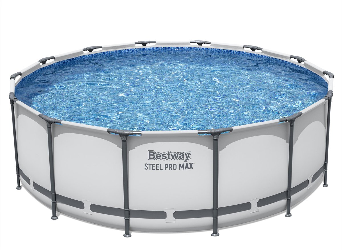 Bestway - Steel Pro MAX - Opzetzwembad inclusief filterpomp en accessoires - 427x122 cm - Rond