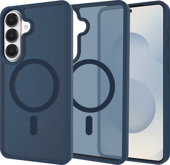 Cazy Hoesje adapté pour Samsung Galaxy S26 - Compatible avec MagSafe - Backcover Military Grade - Blauw