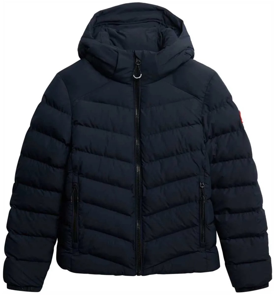 Superdry Fuji Gewatteerde Jas met Capuchon Dames Gewatteerde jassen Marineblauw