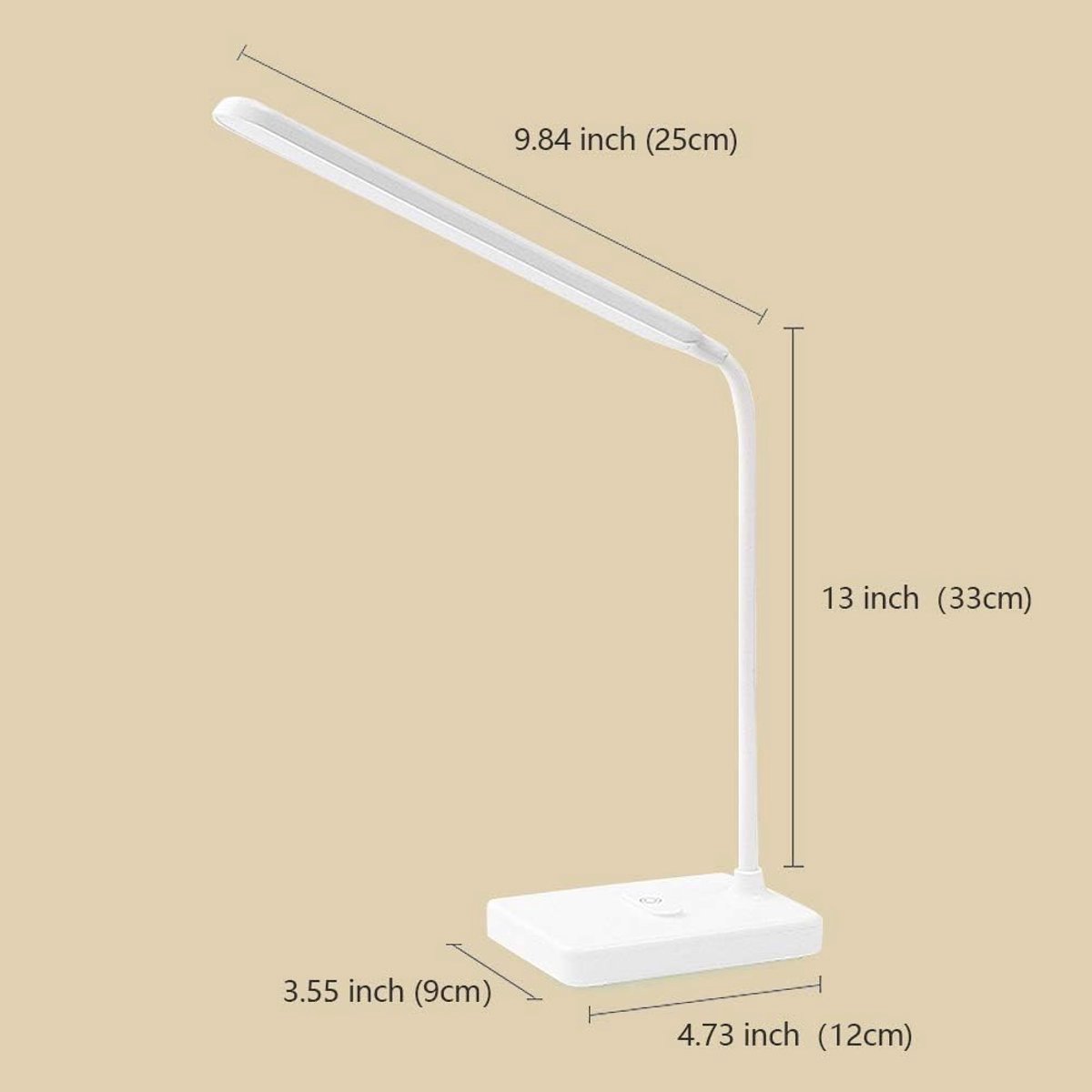 Gsedaox-Bureaulamp-LED-USB Oplaadbaar - Flexibel & Verstelbaar - Dimbaar met 3 Kleuren & 5 Lichtstanden - Voor Boek, Bed, Bureau-wit thumbnail 3
