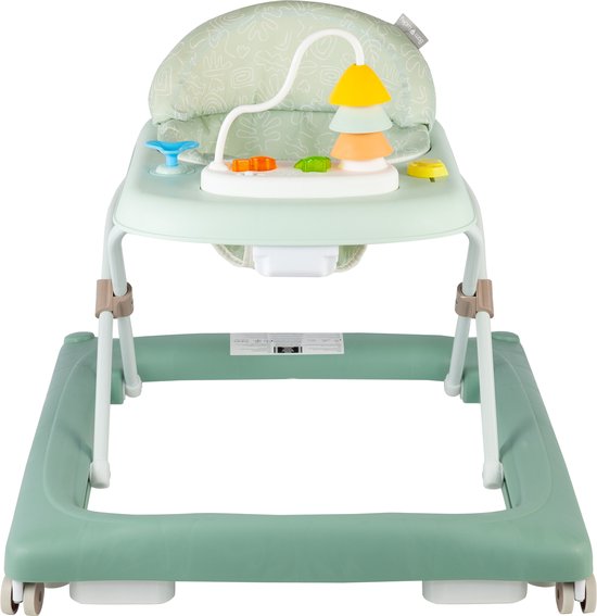 Born Lucky Loopstoel / Baby Walker - Makkelijk in te klappen - In hoogte verstelbaar - Met afneembare speelset - Soft Groen van Merkloos — afbeelding 4