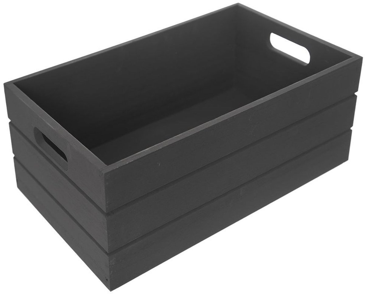 Orion - Houten Opslagdoos - 36x26x15 cm - Zwart