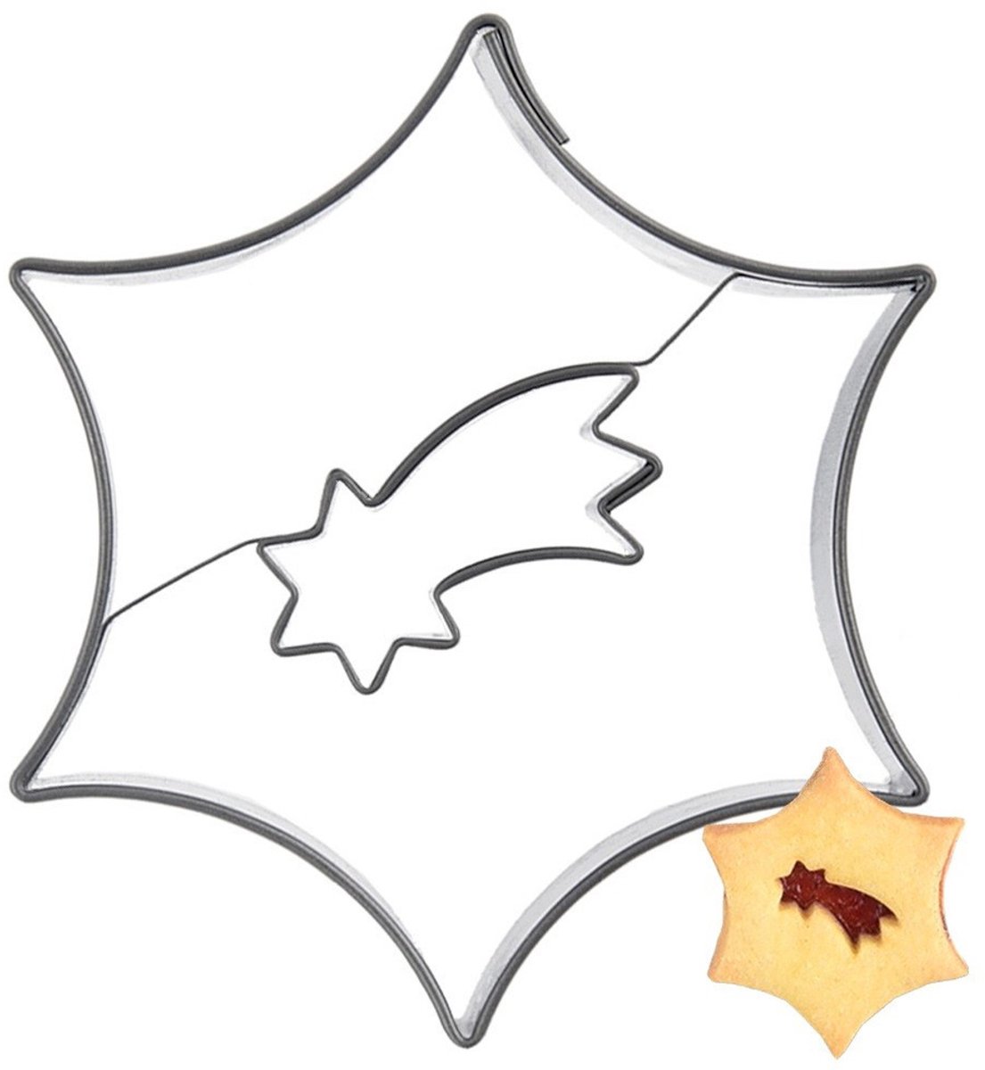 Orion - Koekjesuitsteker - Stervorm - Roestvrij Staal - 5,5 cm