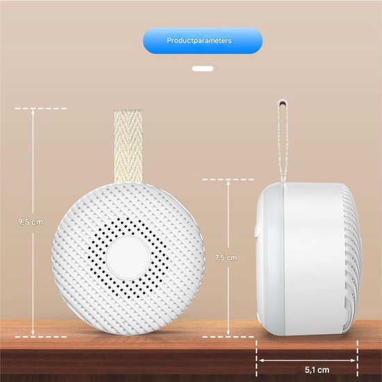 Gsedaox-White Noise Machine-Witte ruis-Oplaadbaar-Slaaphulp-Volwassenen en Baby-24 Rustgevende Geluiden-Nachtlampje-Wit — afbeelding 3