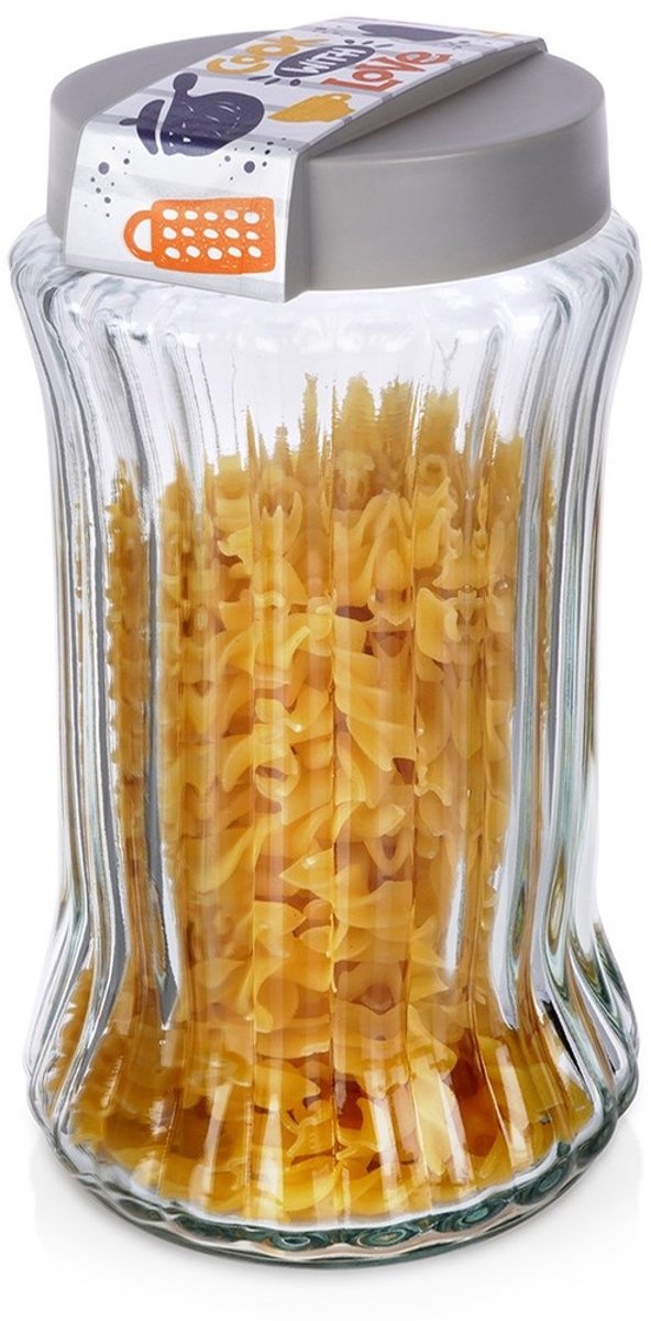Voorraadpot glas 1700ml deksel