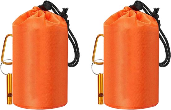 EEEKit Noodslaapzak, 2 Stuks Lichtgewicht Survival Bivy Zak Met Overlevingsfluitje, Thermische Nooddekens Draagbare Overlevingsuitrusting Voor Kamperen