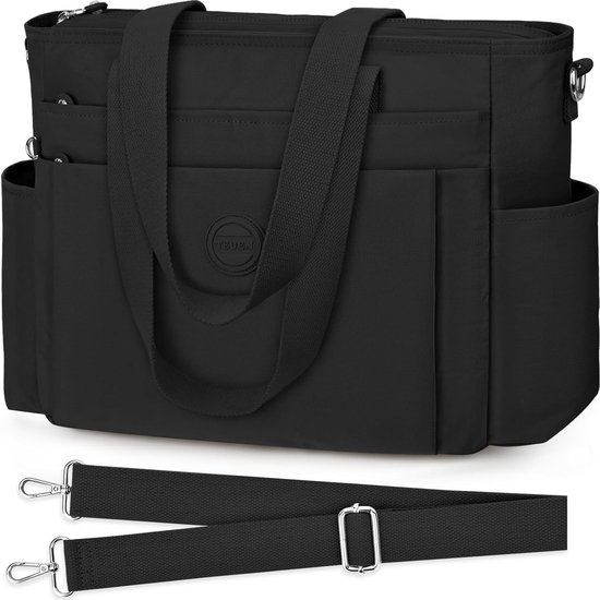 Selbro®, Grand sac à bandoulière pour femme, grande capacité, sac à main léger en nylon, décontracté, bandoulière, sac universitaire pour femme, sac cabas à compartiments multiples pour le shopping, les voyages, le travail et le bureau
