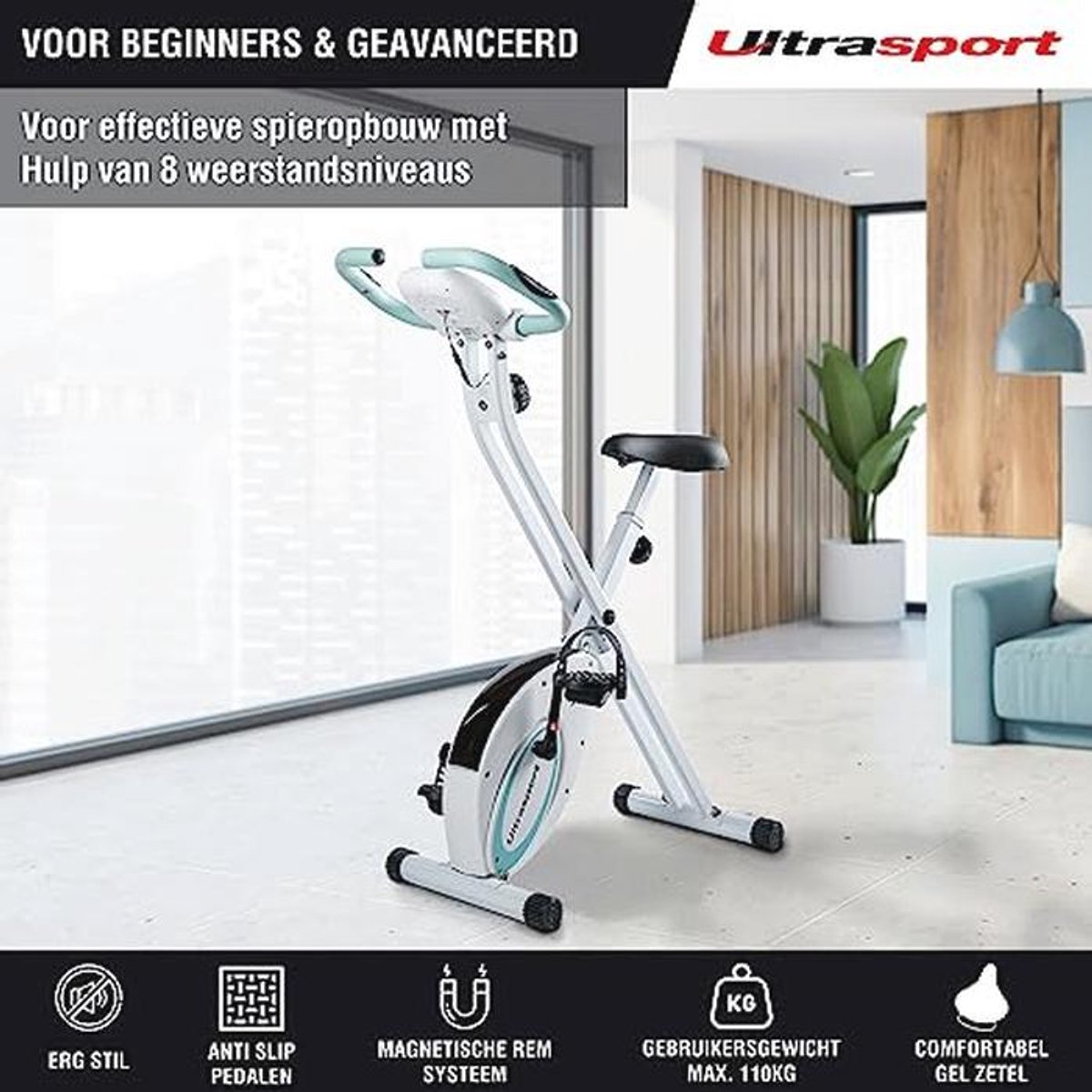 Inklapbare Fietstrainer met LCD-display - afbeelding 2