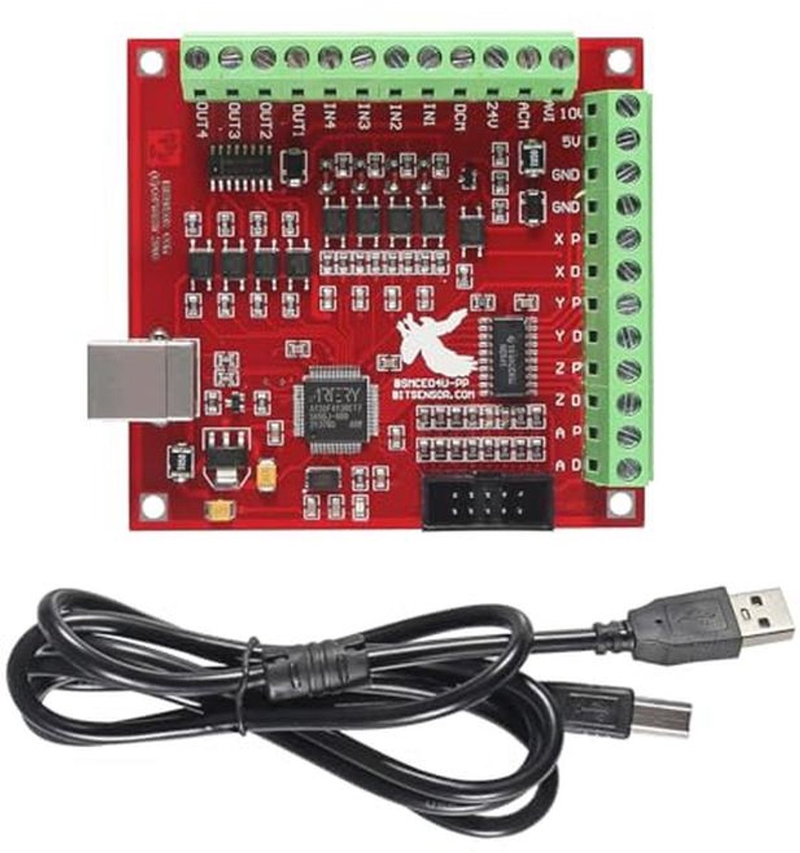 USB Motion Controller Card voor CNC-machines - 4-assige Interface met Relais